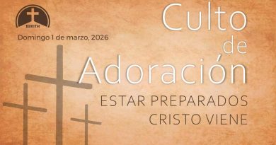 Culto de Adoración – 9:00 hrs. – Domingo 1 de Marzo, 2026