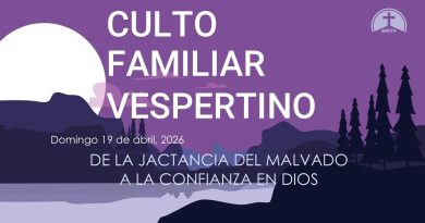 CULTO FAMILIAR VESPERTINO – 19 de abril, 2026 – Berith