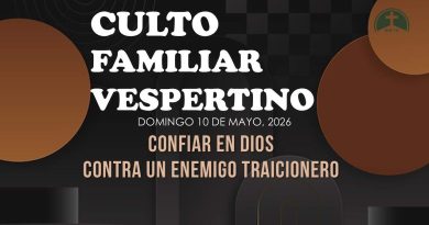 CULTO FAMILIAR VESPERTINO – 10 de mayo, 2026 – Berith