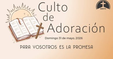 Culto de Adoración – 9:00 hrs. – Domingo 31 de Mayo, 2026