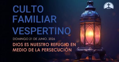 CULTO FAMILIAR VESPERTINO – 21 de junio, 2026 – Berith