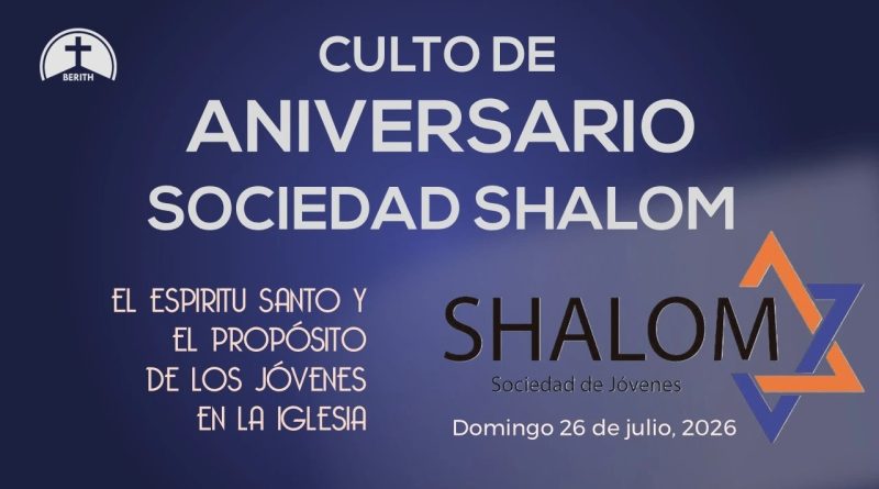CULTO FAMILIAR VESPERTINO – 26 de julio, 2026 – Berith