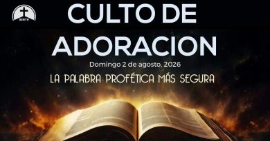 Culto de Adoración – 9:00 hrs. – Domingo 2 de Agosto de 2026