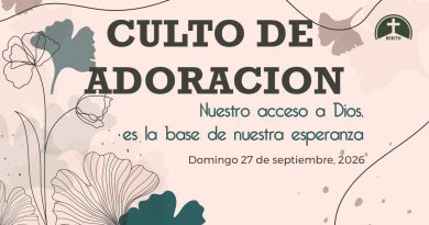 Culto de Adoración – 9:00 h. – Domingo 27 de septiembre de 2026